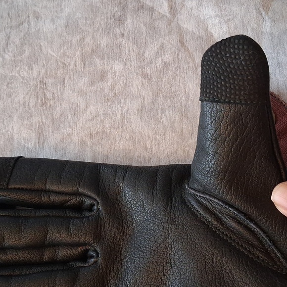 Maroon Bell Leather Gloves Black Brown  Medium - Picture 8 of 10
